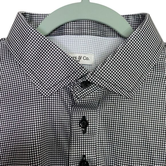 Collars & Co. Other - Collars & Co Polo Shirt Mens XL Houndstooth Performance Golf Preppy Stretch NEW